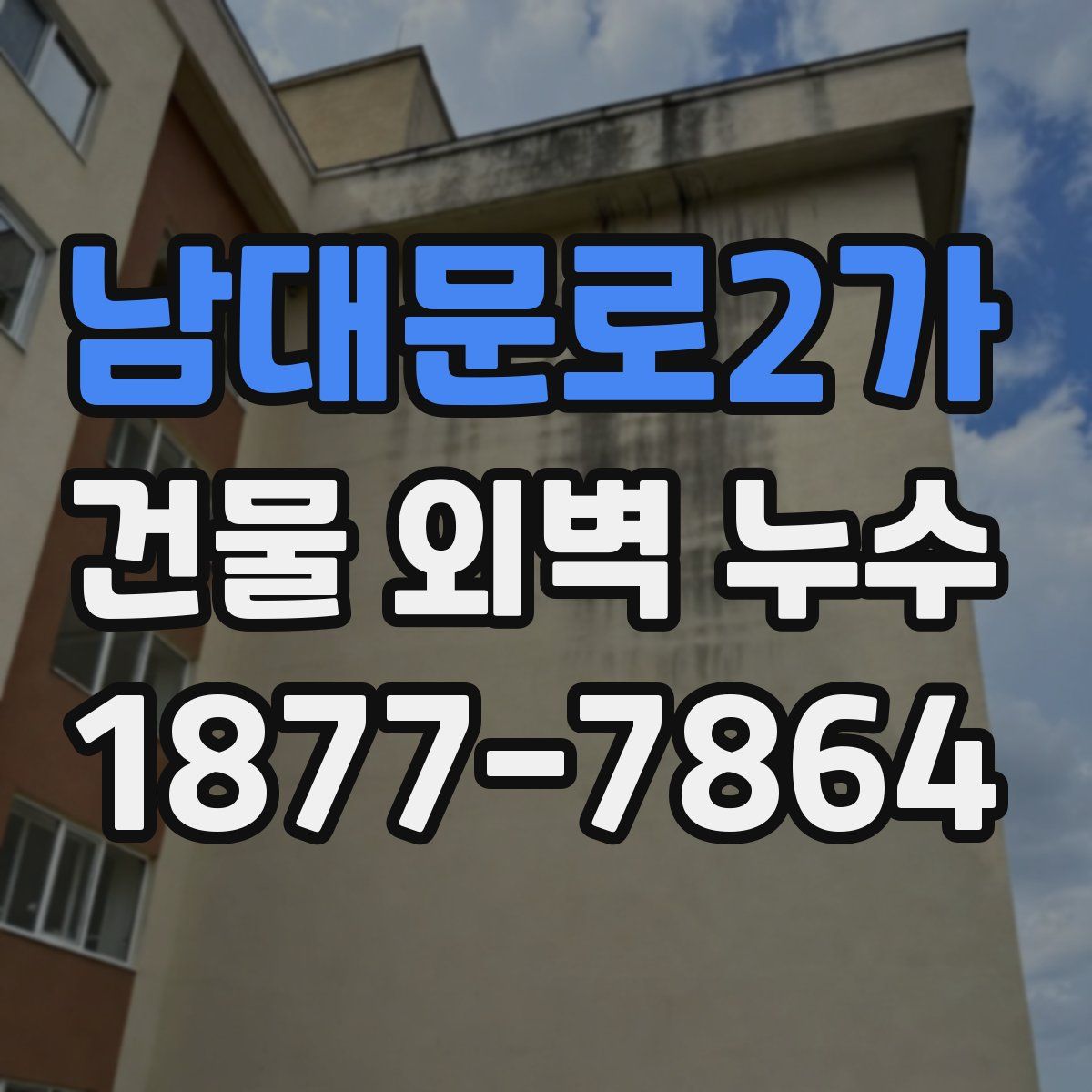 남대문로2가 건물 외벽 누수