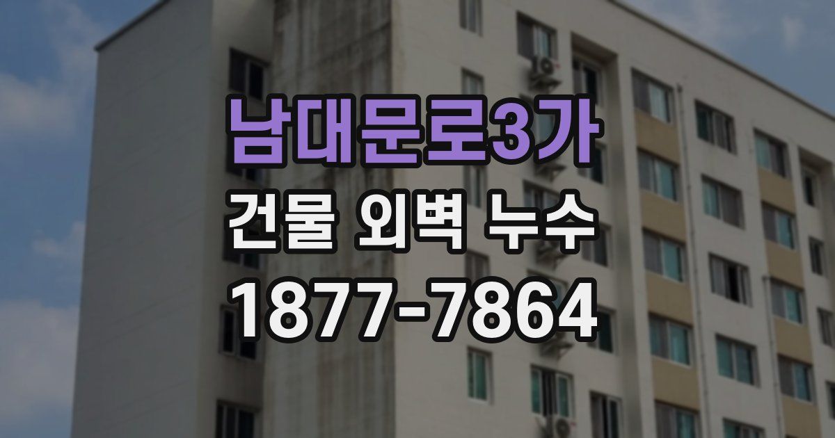 남대문로3가 건물 외벽 누수