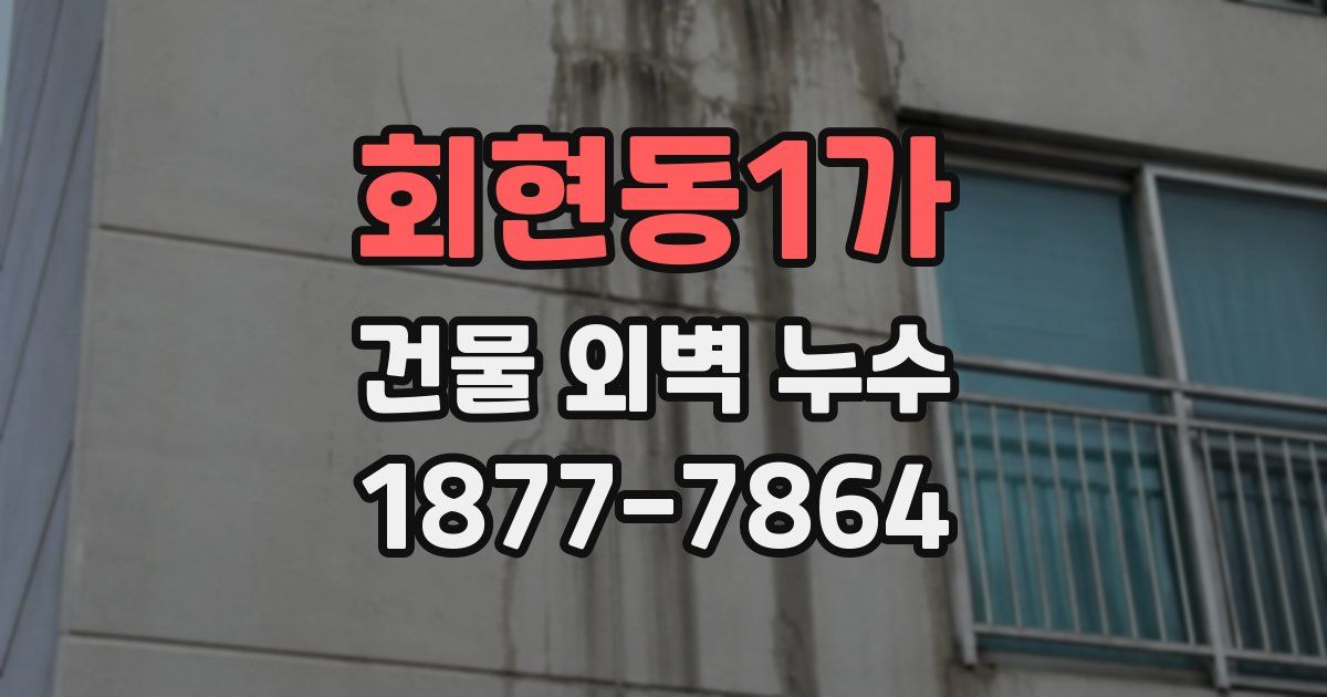 회현동1가 건물 외벽 누수