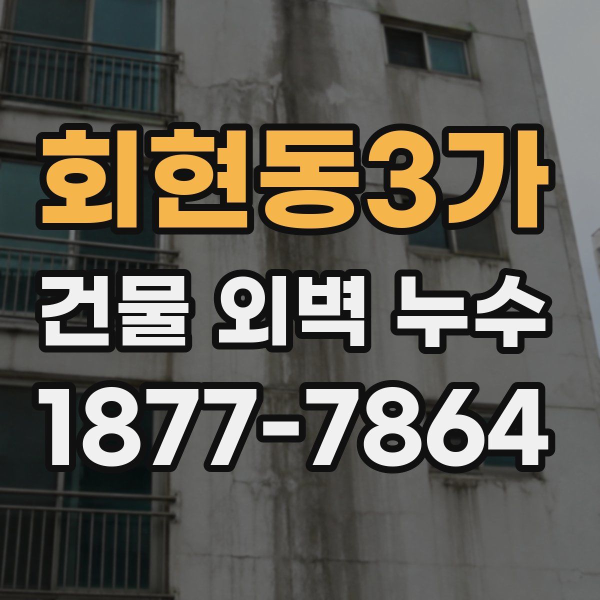 회현동3가 건물 외벽 누수