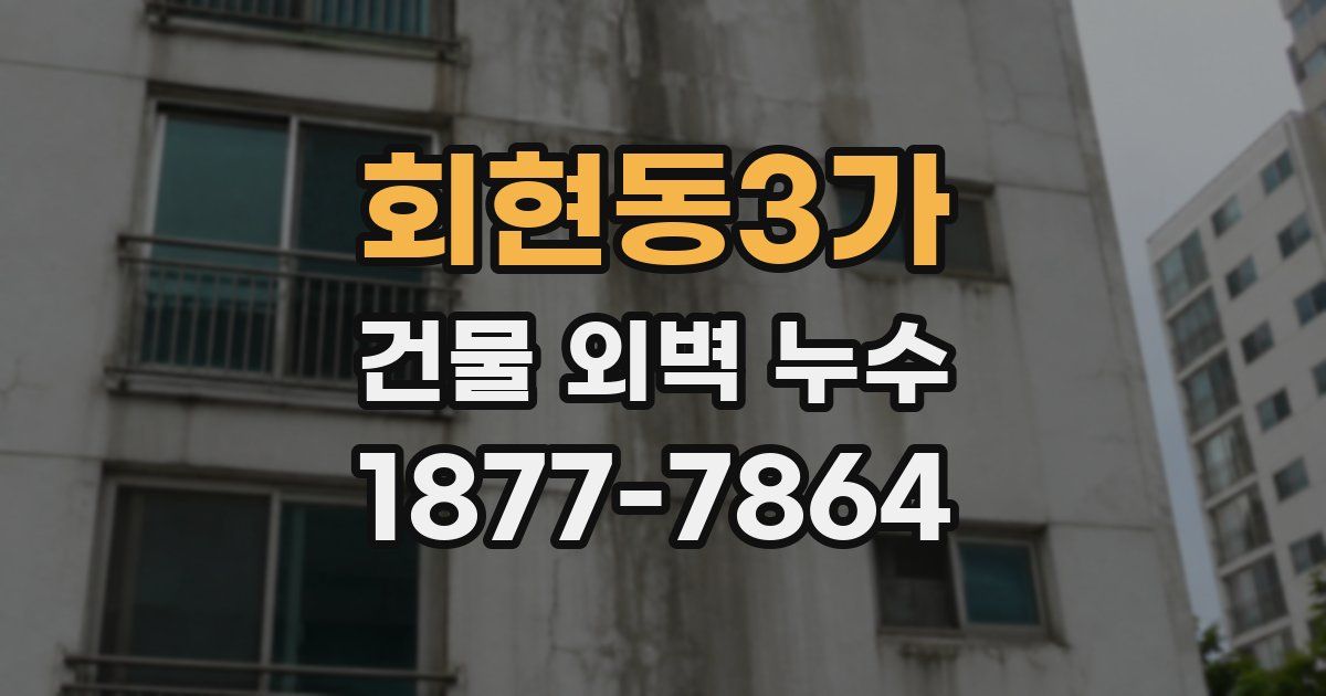 회현동3가 건물 외벽 누수