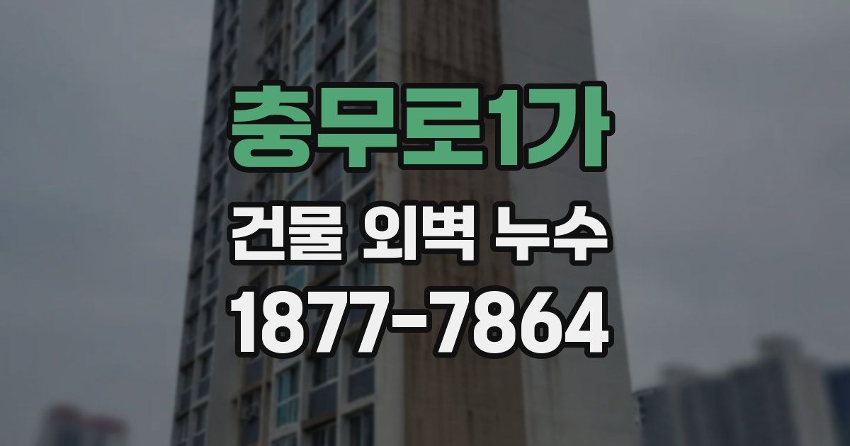 충무로1가 건물 외벽 누수