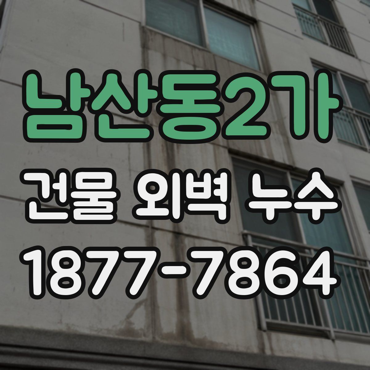 남산동2가 건물 외벽 누수