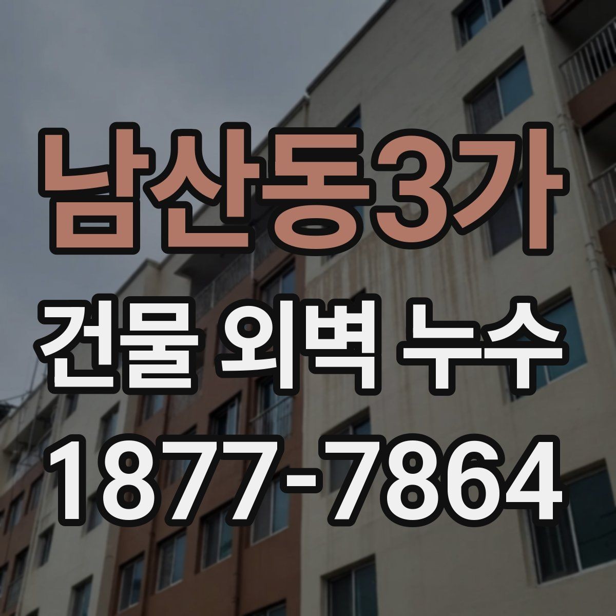 남산동3가 건물 외벽 누수 발생 시 우선 확인할 부위
