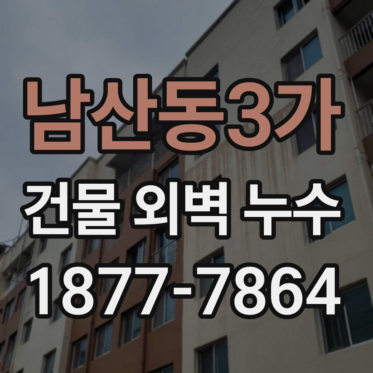 남산동3가 건물 외벽 누수