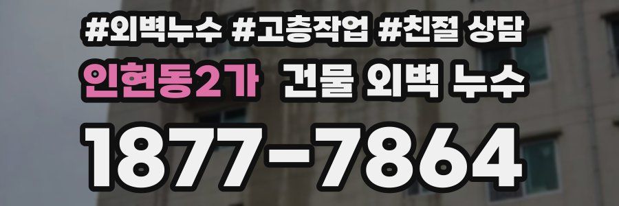 인현동2가 건물 외벽 누수