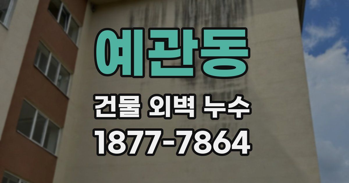 예관동 건물 외벽 누수