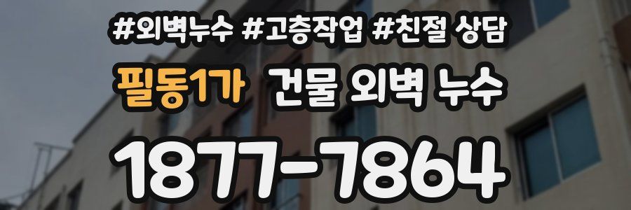 필동1가 건물 외벽 누수