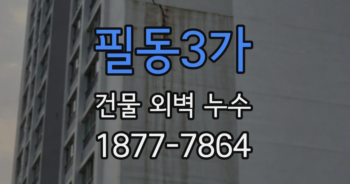 필동3가 건물 외벽 누수