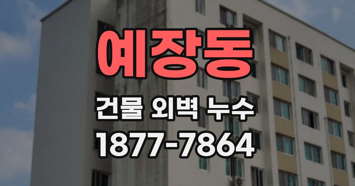 예장동 건물 외벽 누수