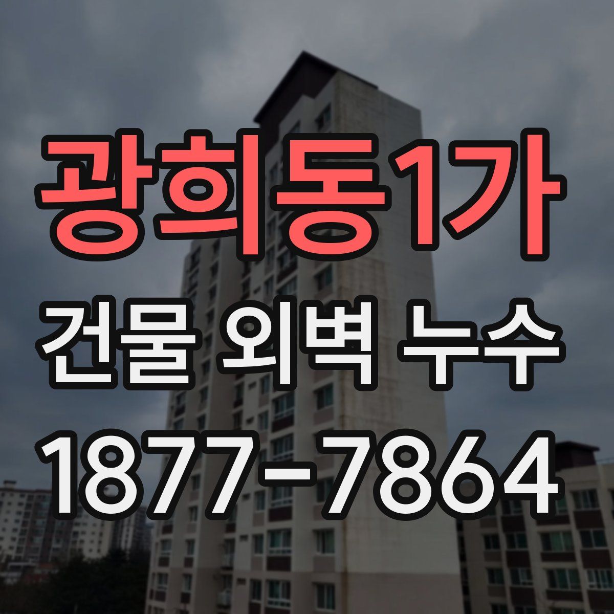 광희동1가 건물 외벽 누수