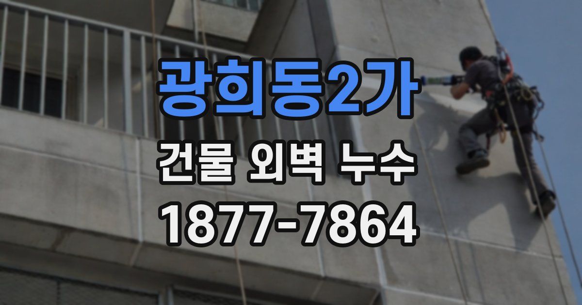 광희동2가 건물 외벽 누수