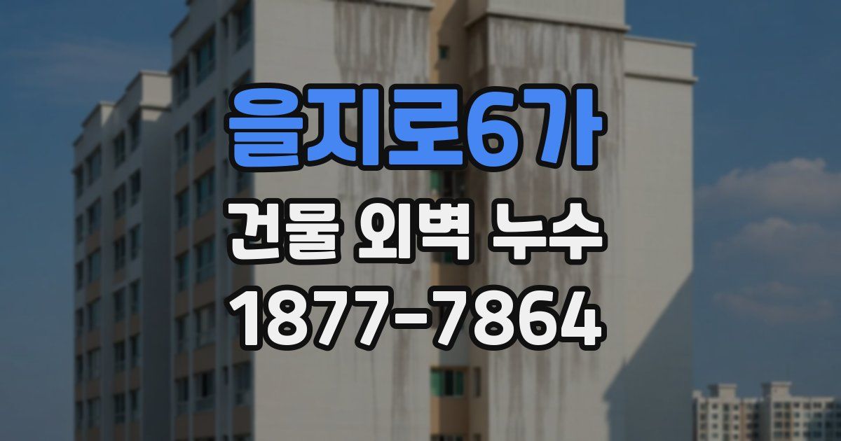 을지로6가 건물 외벽 누수