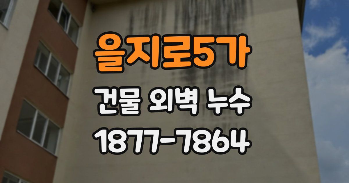 을지로5가 건물 외벽 누수
