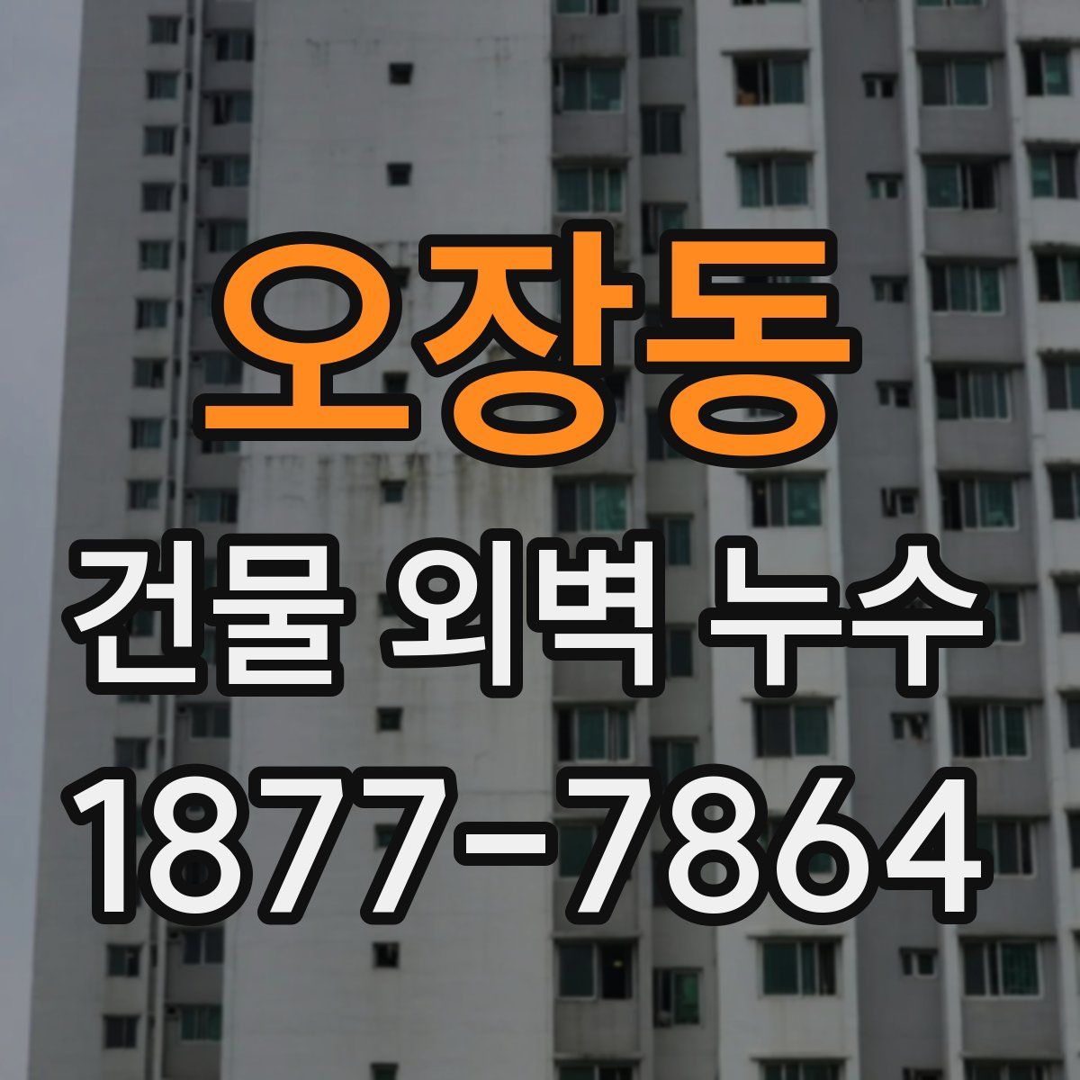 오장동 건물 외벽 누수