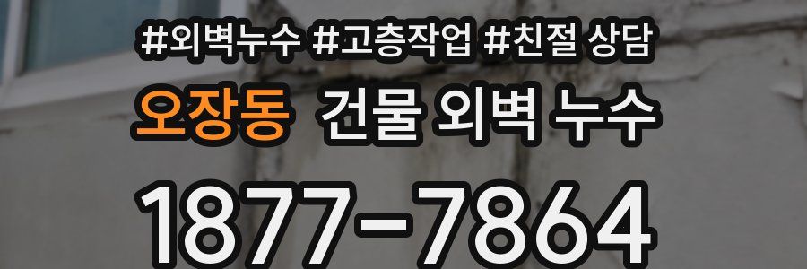 오장동 건물 외벽 누수