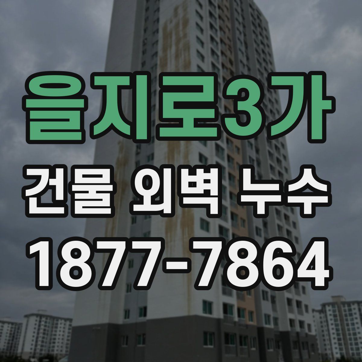 을지로3가 건물 외벽 누수