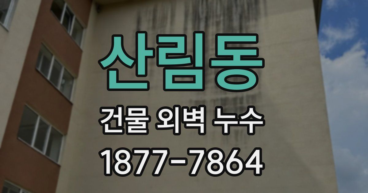 산림동 건물 외벽 누수