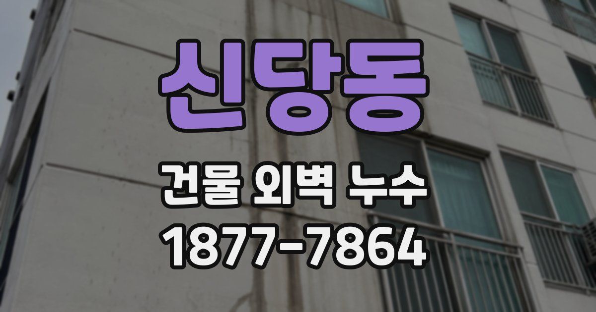 신당동 건물 외벽 누수