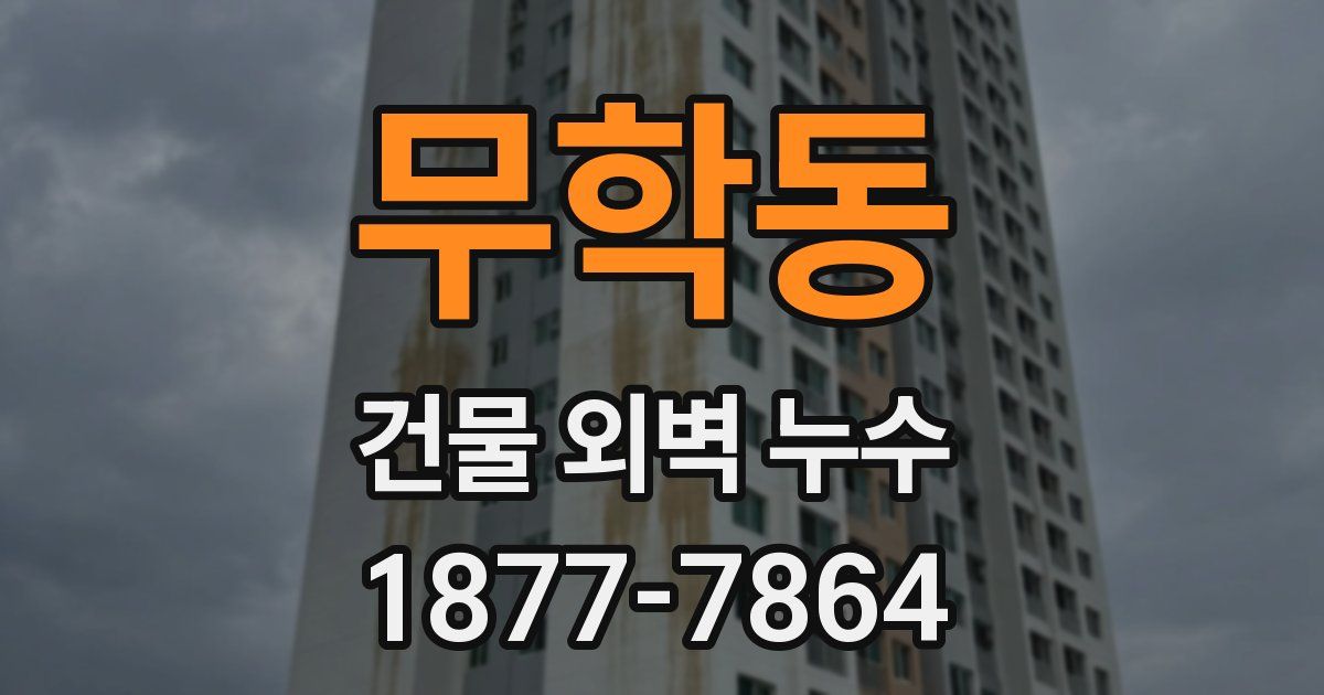 무학동 건물 외벽 누수