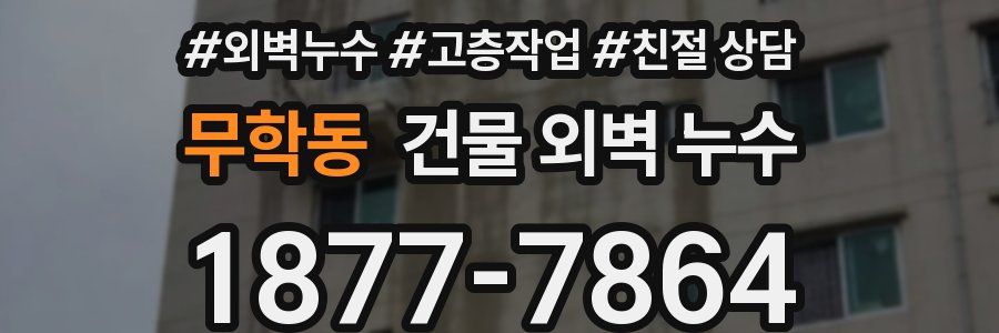 무학동 건물 외벽 누수