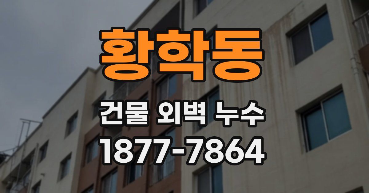 황학동 건물 외벽 누수