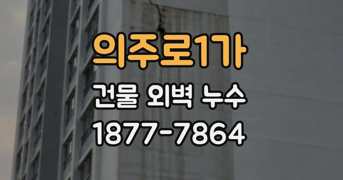 의주로1가 건물 외벽 누수