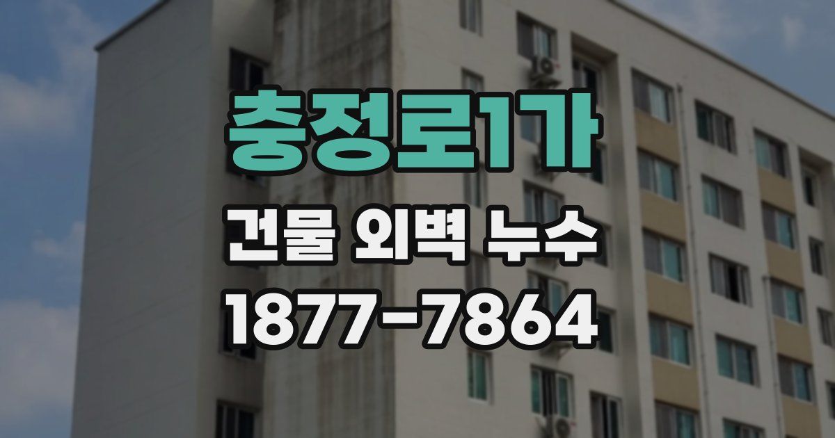 충정로1가 건물 외벽 누수