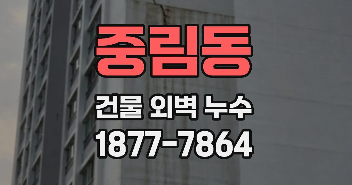중림동 건물 외벽 누수
