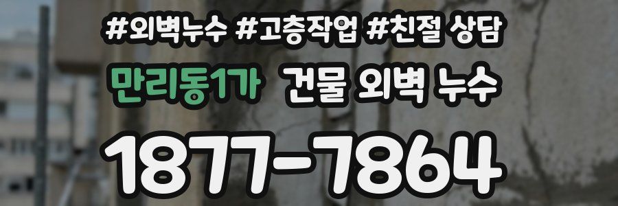 만리동1가 건물 외벽 누수