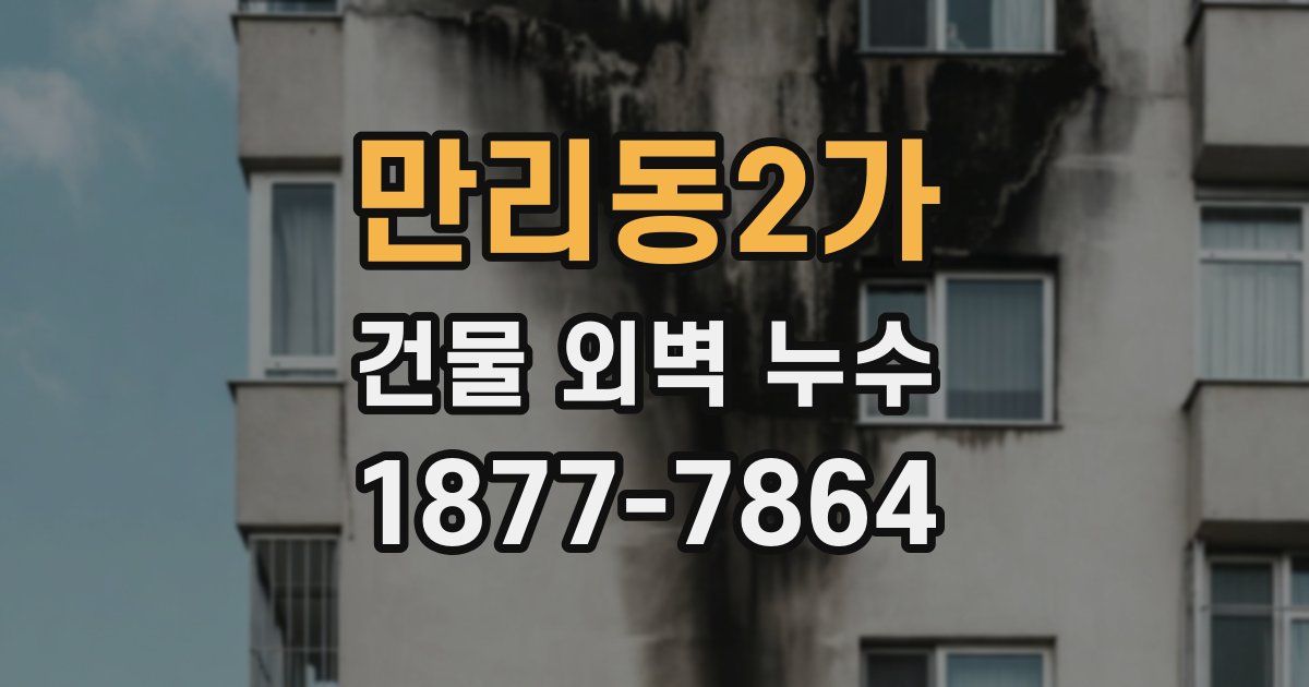만리동2가 건물 외벽 누수