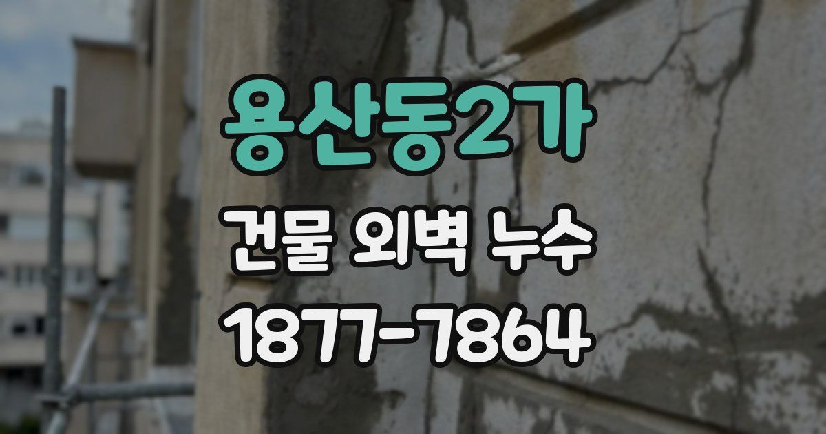 용산동2가 건물 외벽 누수