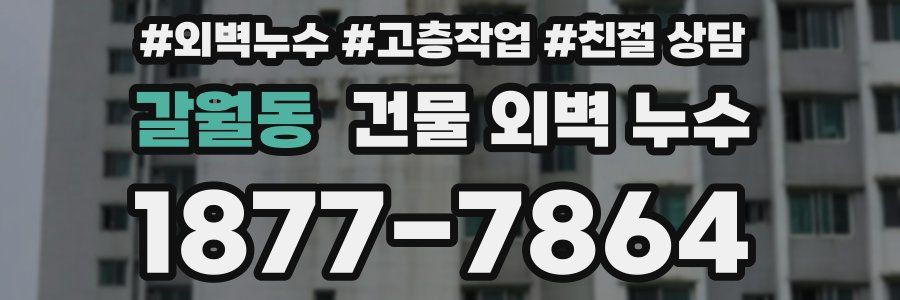 갈월동 건물 외벽 누수
