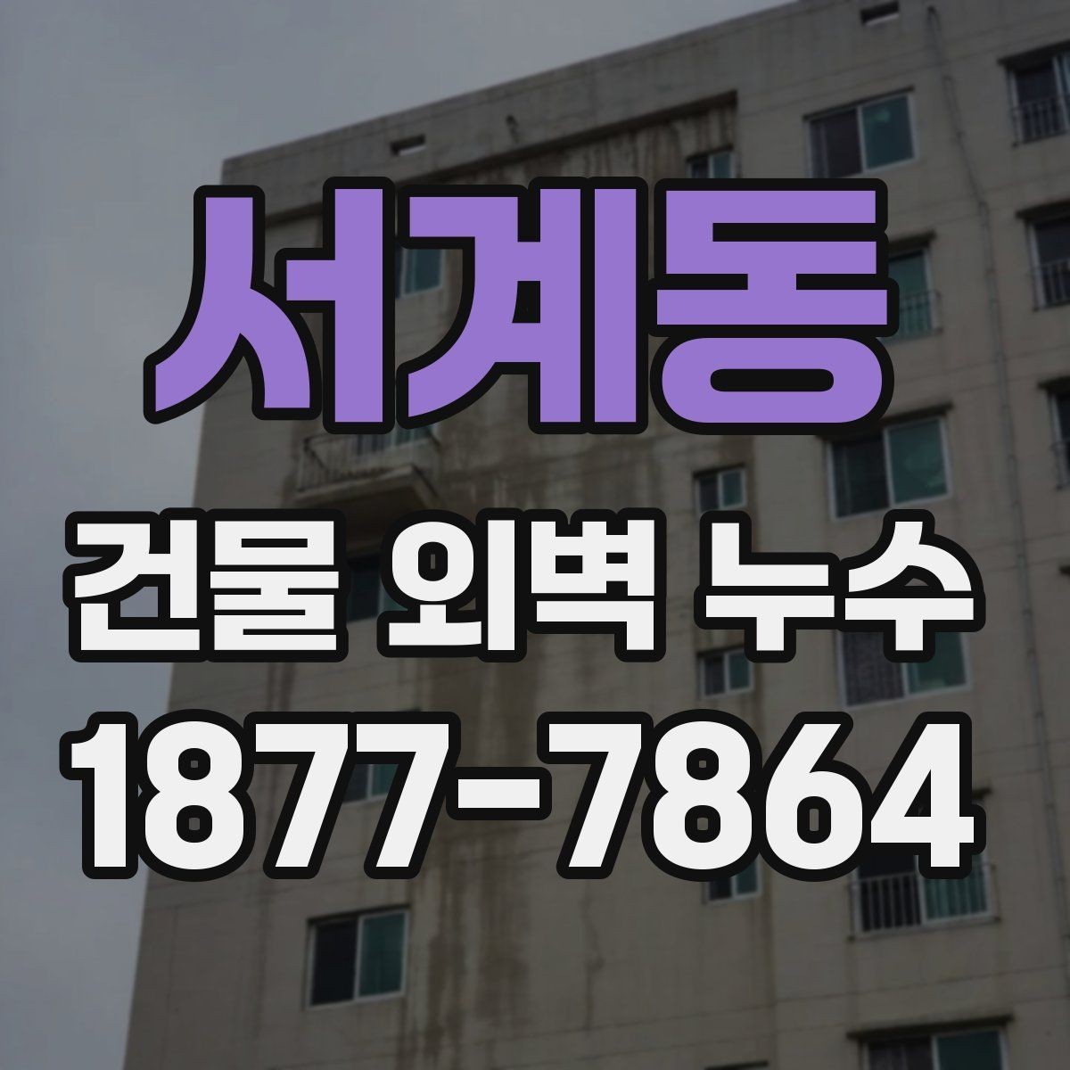 서계동 건물 외벽 누수 보수 전후 관리 포인트