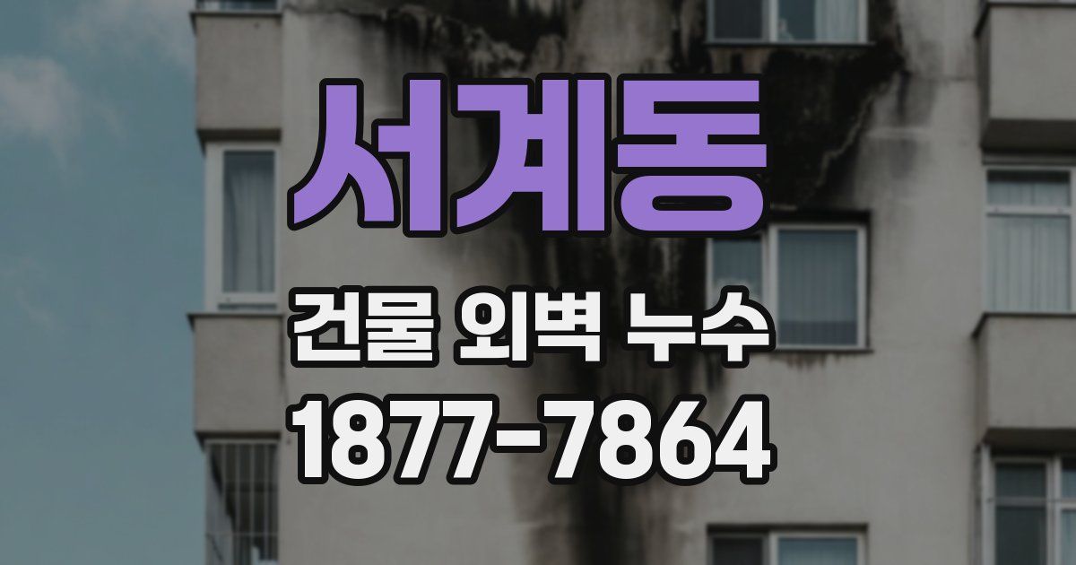 서계동 건물 외벽 누수