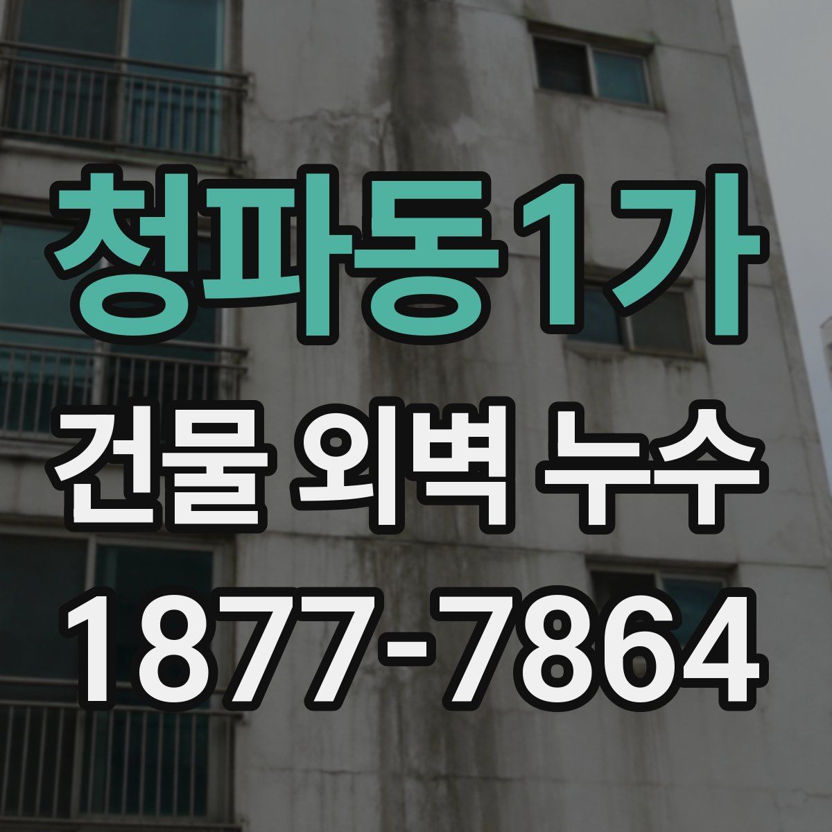 청파동1가 건물 외벽 누수