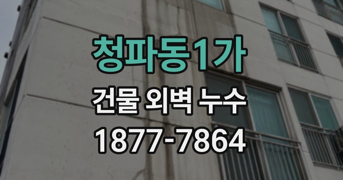 청파동1가 건물 외벽 누수