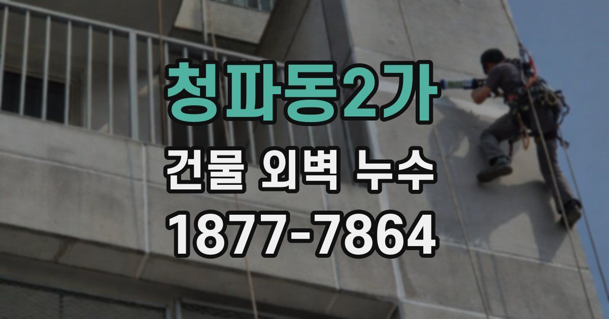 청파동2가 건물 외벽 누수