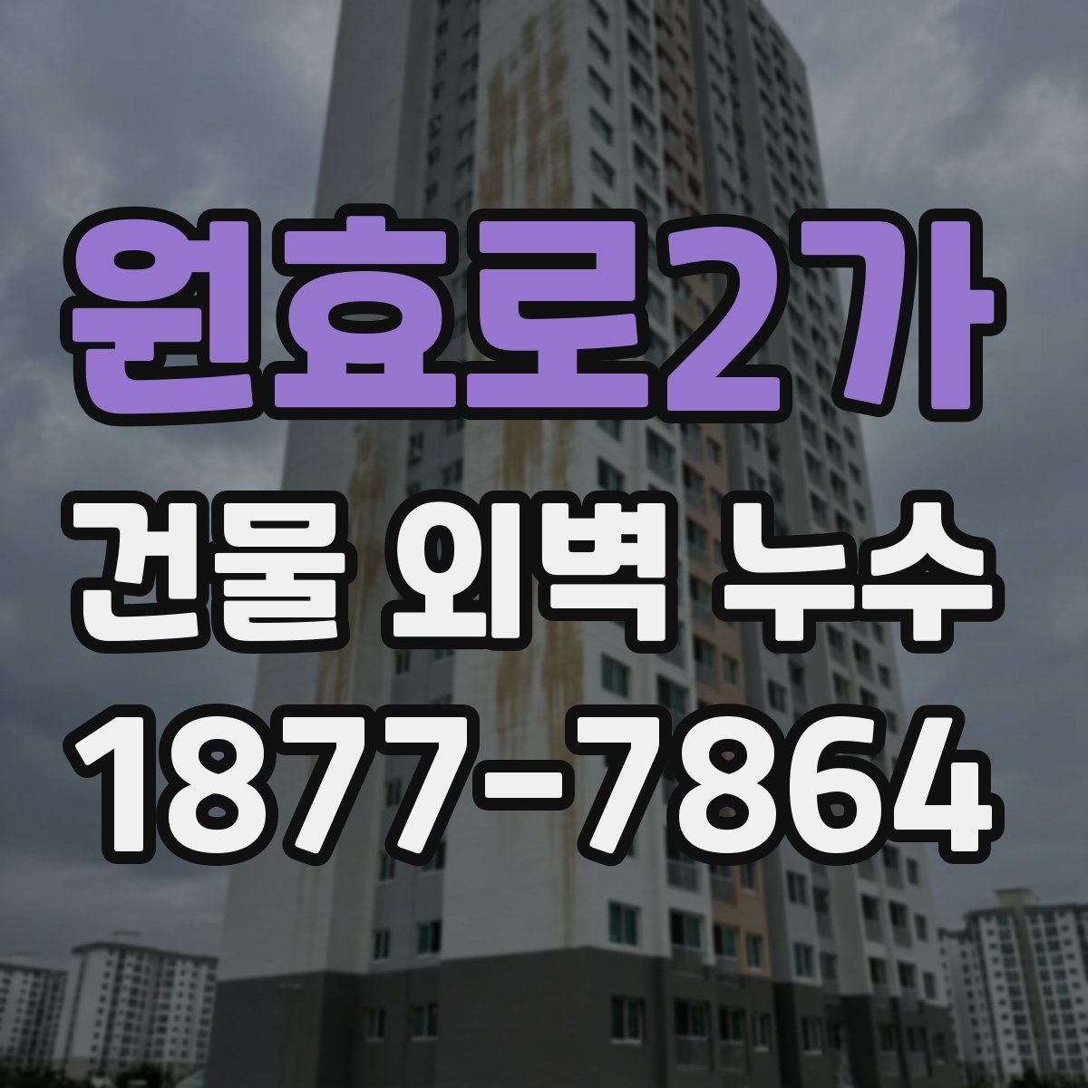 원효로2가 건물 외벽 누수