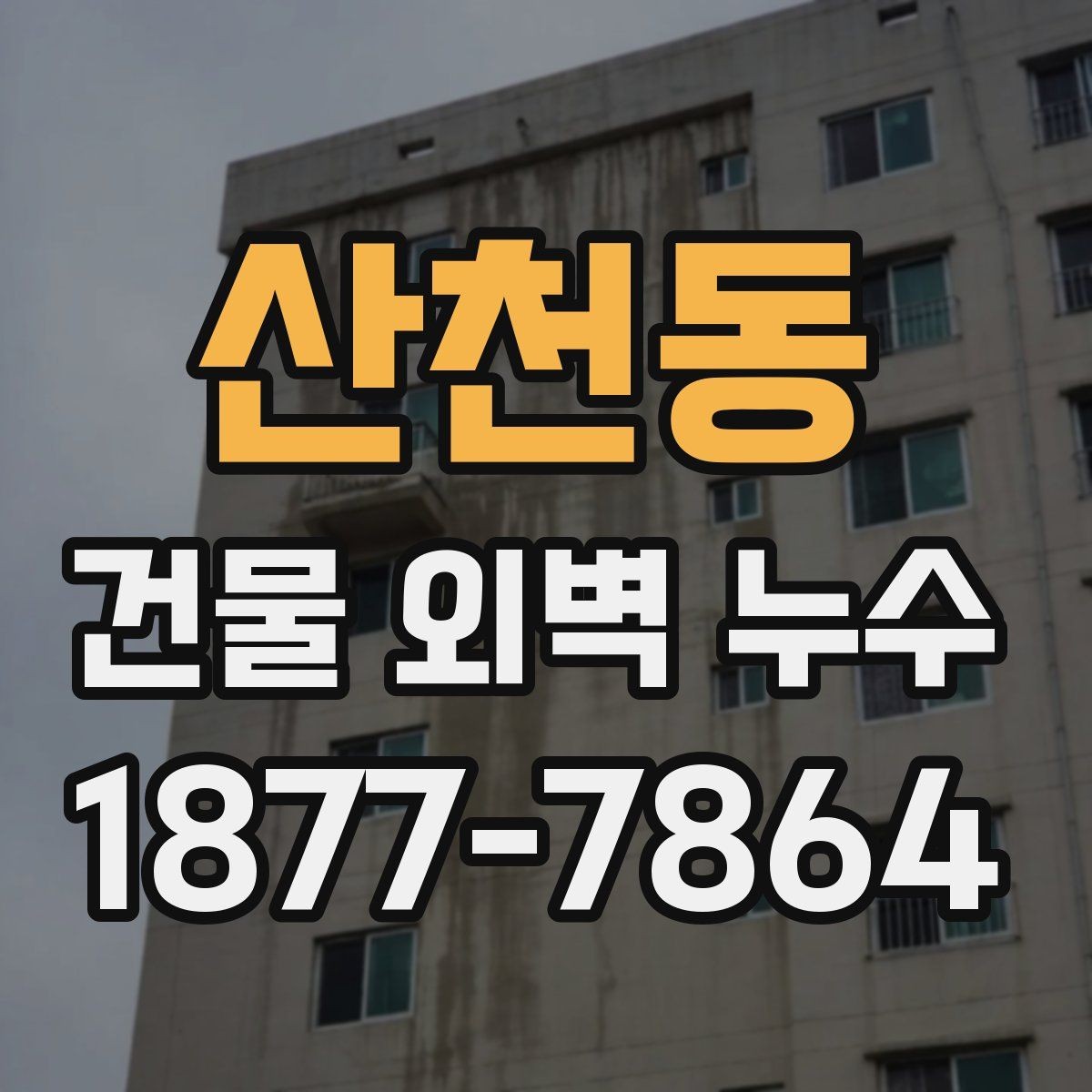 산천동 건물 외벽 누수 보수 범위를 정하는 기준