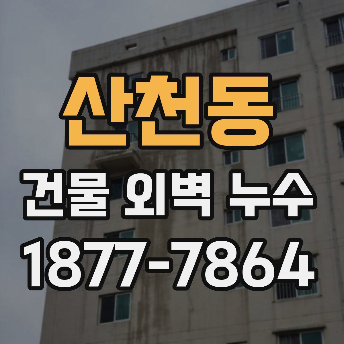 산천동 건물 외벽 누수