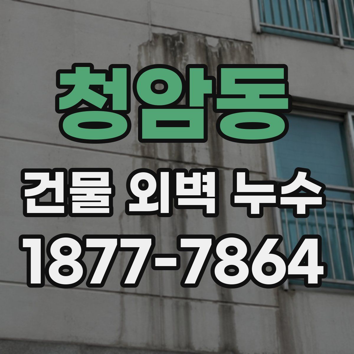 청암동 건물 외벽 누수