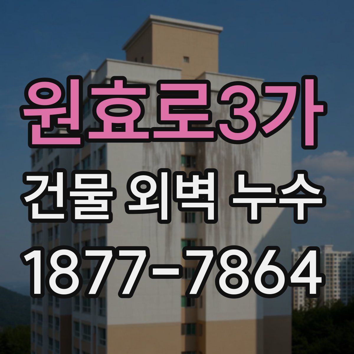 원효로3가 건물 외벽 누수