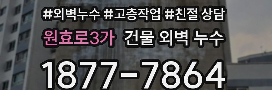 원효로3가 건물 외벽 누수