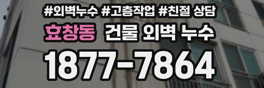 효창동 건물 외벽 누수