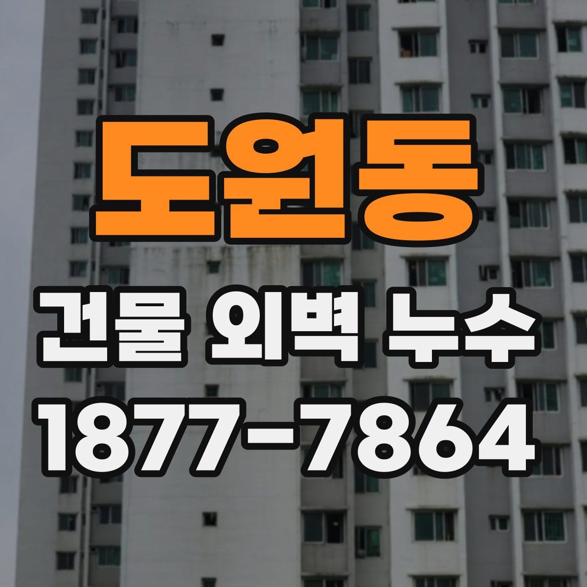 도원동 건물 외벽 누수