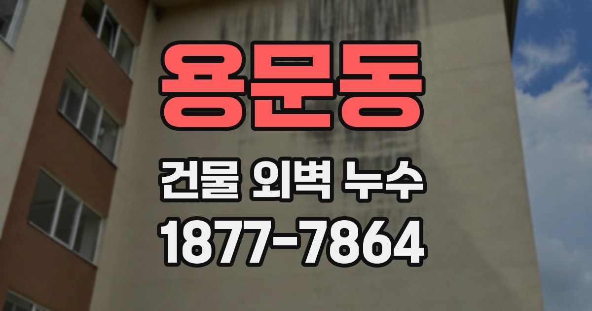 용문동 건물 외벽 누수