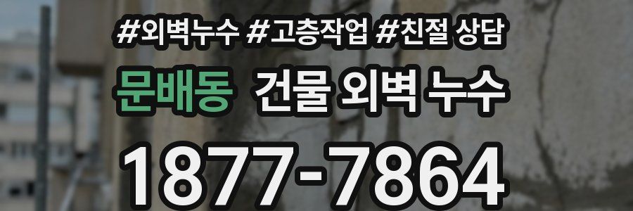 문배동 건물 외벽 누수
