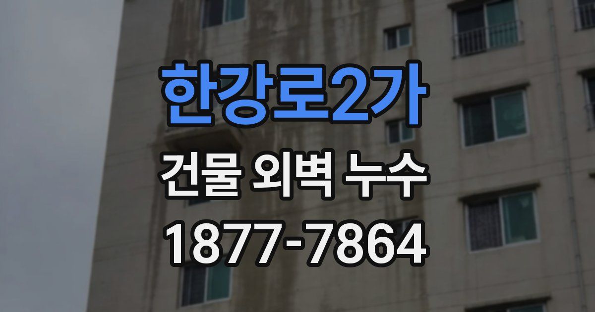 한강로2가 건물 외벽 누수