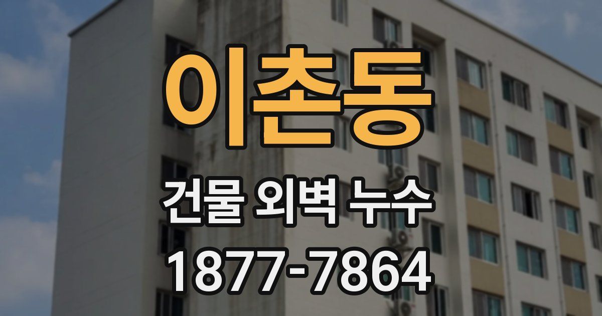 이촌동 건물 외벽 누수